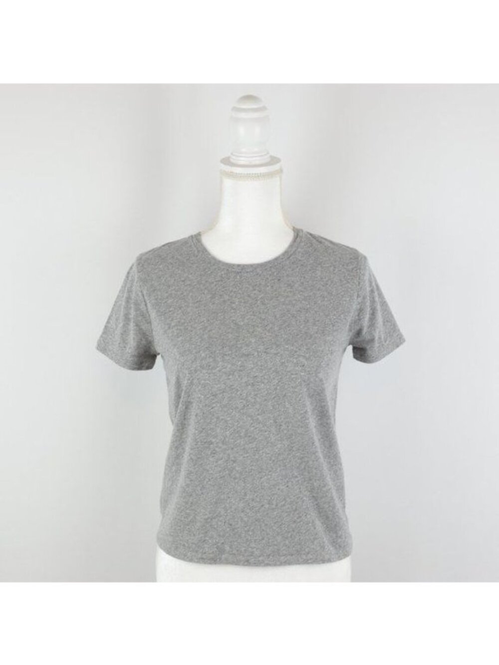 Madewell Women's Small Gray Jersey Crewneck Tie Hem Short Sleeve Tee